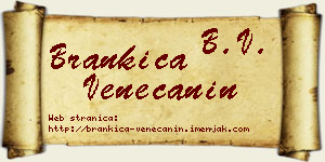Brankica Venečanin vizit kartica